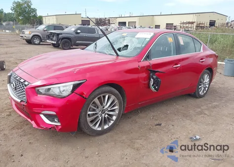 2021 Infiniti Q50 Luxe Awd z USA, uszkodzony, nr VIN JN1EV7BR5MM752869